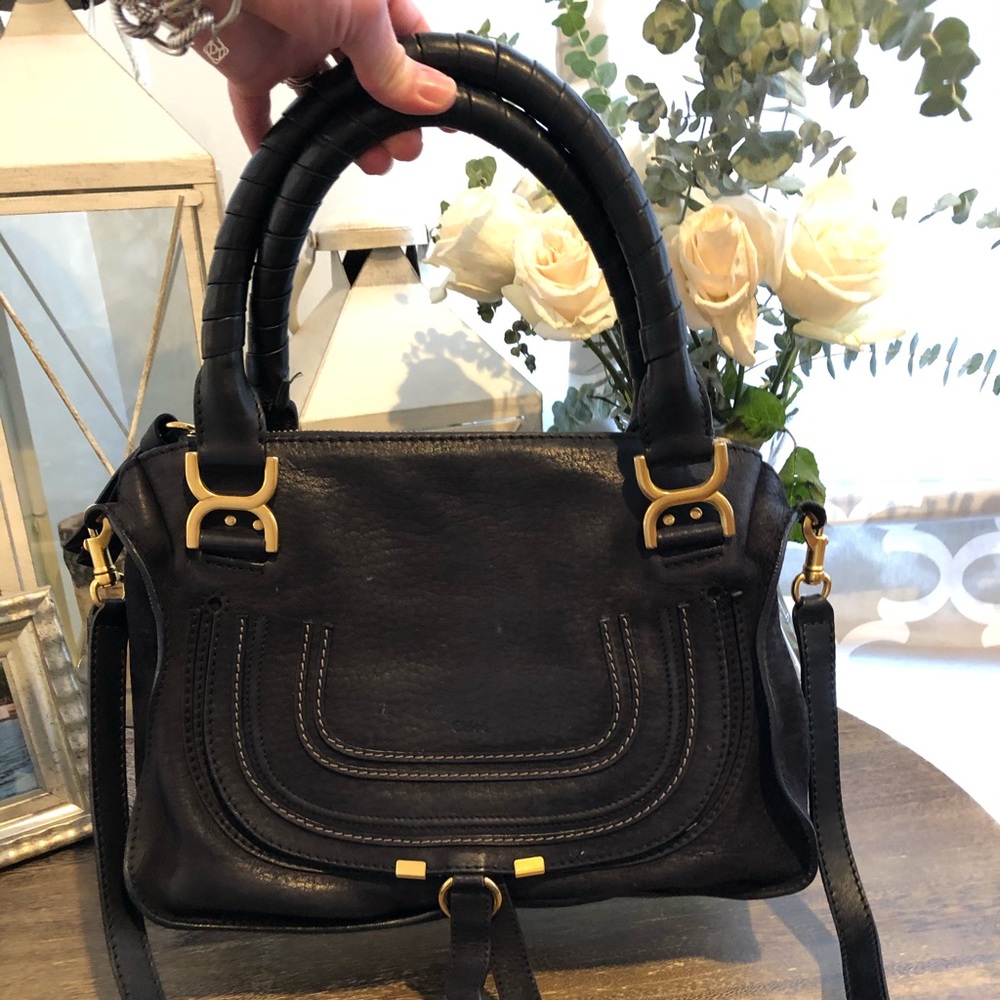 Chloe Marcie Medium Leather Satchel - Picture 1 of 7